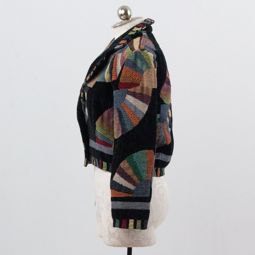 SOLD Vintage 90s M Southwestern Jacquard Jacket - Picture 3 of 8